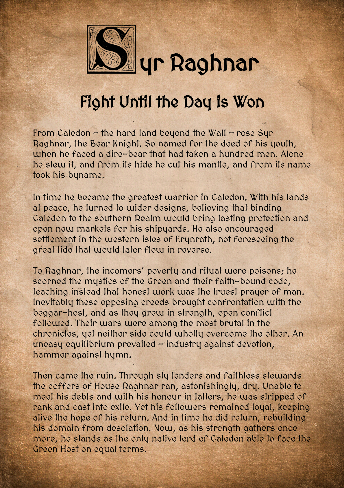 Syr Raghnar, the Bear Knight - inspired by Rangers - Image 2